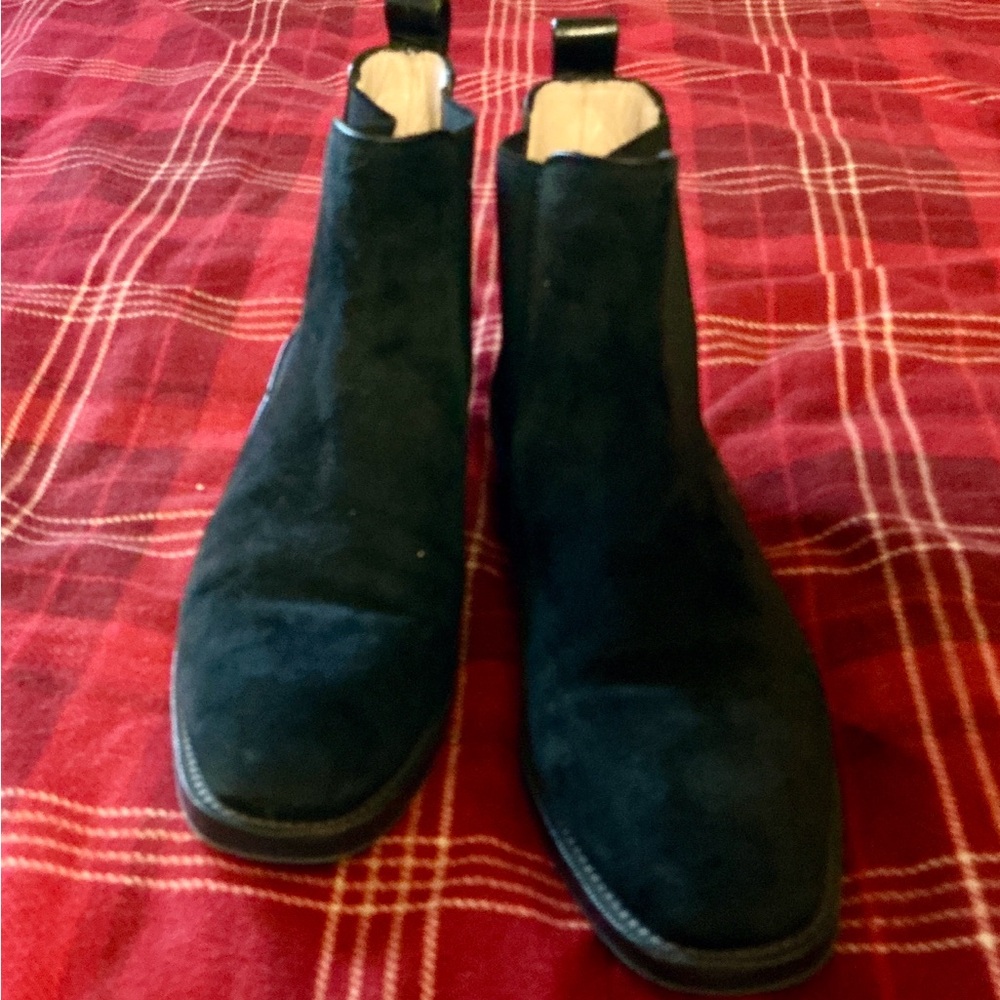 Stuart Weitzman Black Suede Ankle Boots
